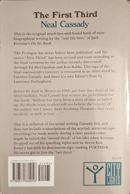 The First Third & Other Writings by Neal Cassady