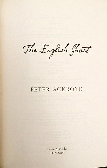 The English Ghost by Peter Ackroyd