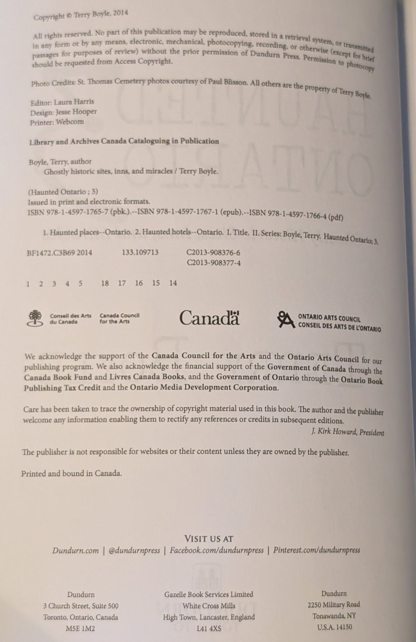 Haunted Ontario 3: Ghostly Historic Sites, Inns, and Miracles by Terry Boyle