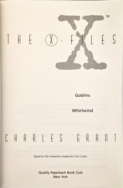 The X-Files: Goblins/Whirlwind by Charles Grant