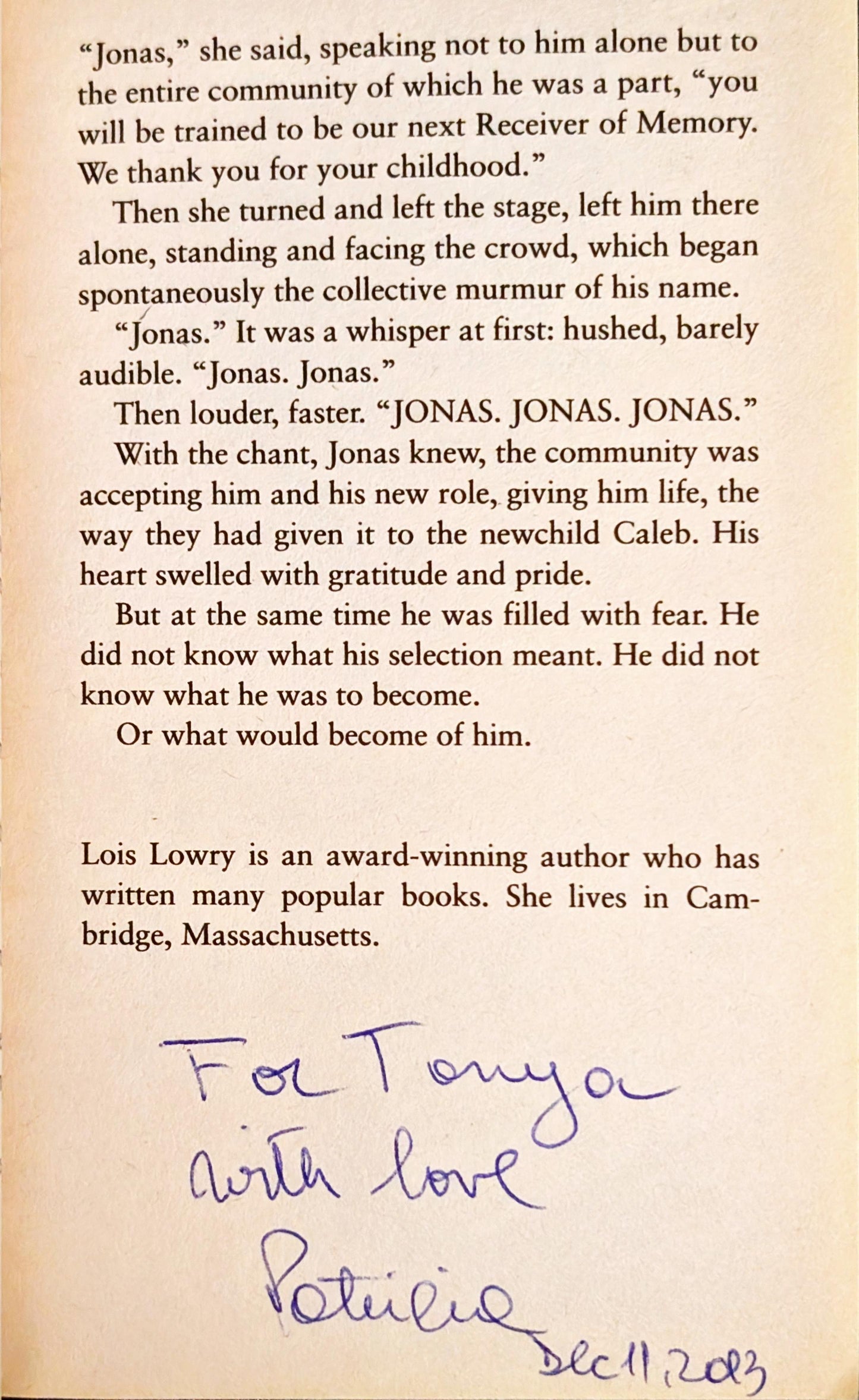 The Giver by Lois Lowry