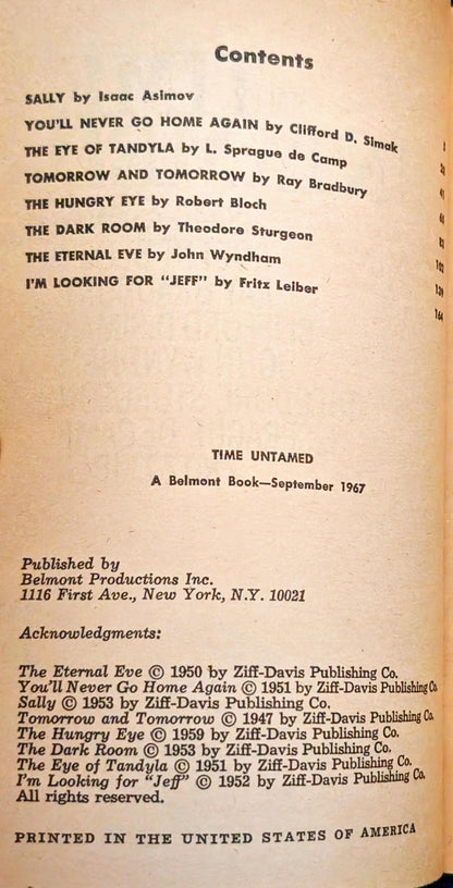 Time Untamed - Asimov, Bradbury, & Others