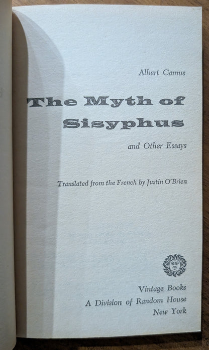 The Myth of Sisyphus & Other Essays by Albert Camus