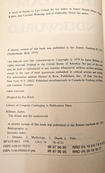 The Dream and The Underworld by James Hillman