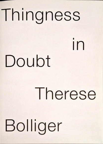 Thingness in Doubt by Therese Bolliger