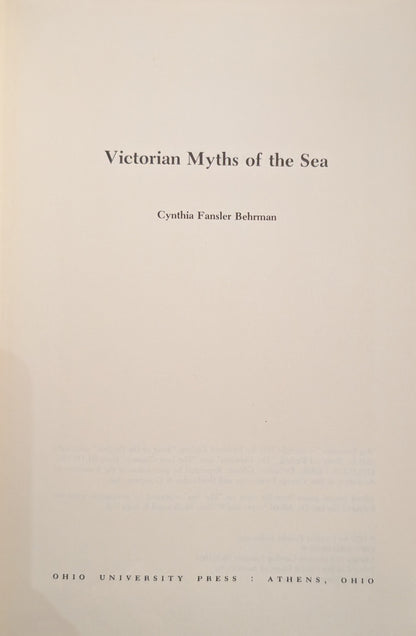 Victorian Myths of the Sea by Cynthia Fansler Behrman