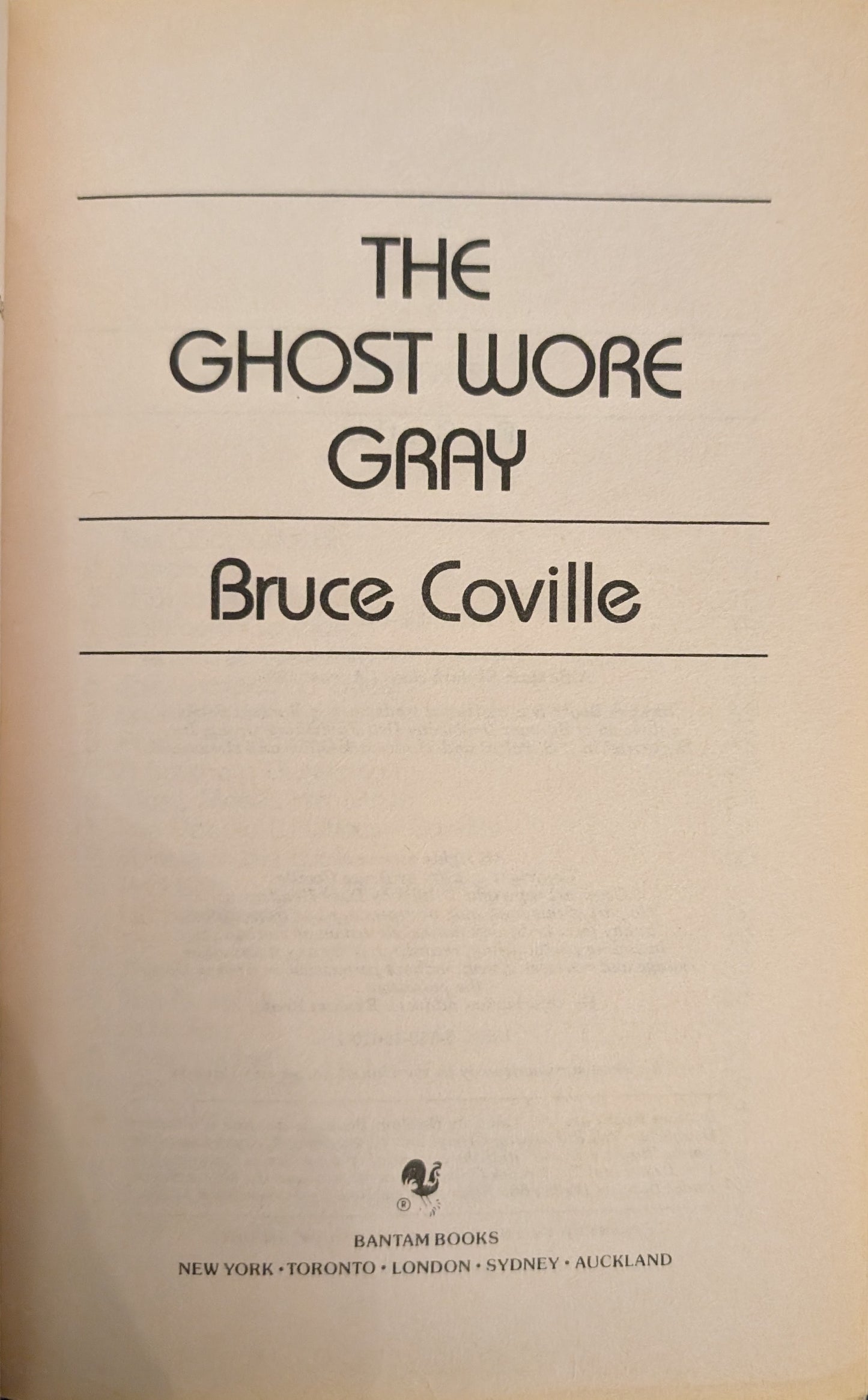 The Ghost Wore Gray by Bruce Coville