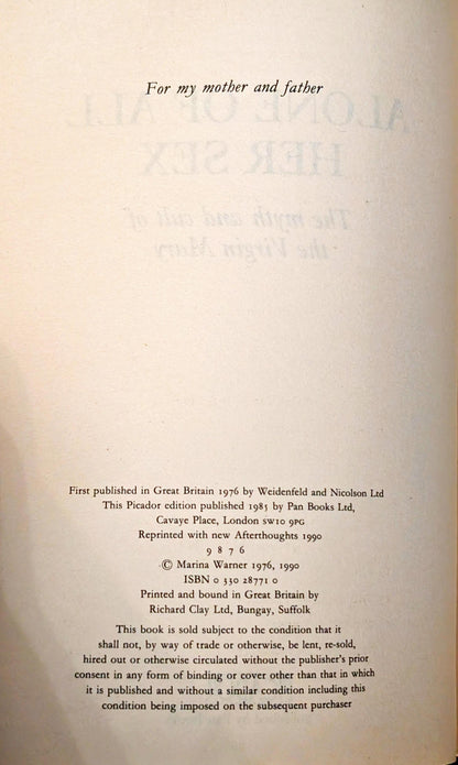 Alone of All Her Sex by Marina Warner