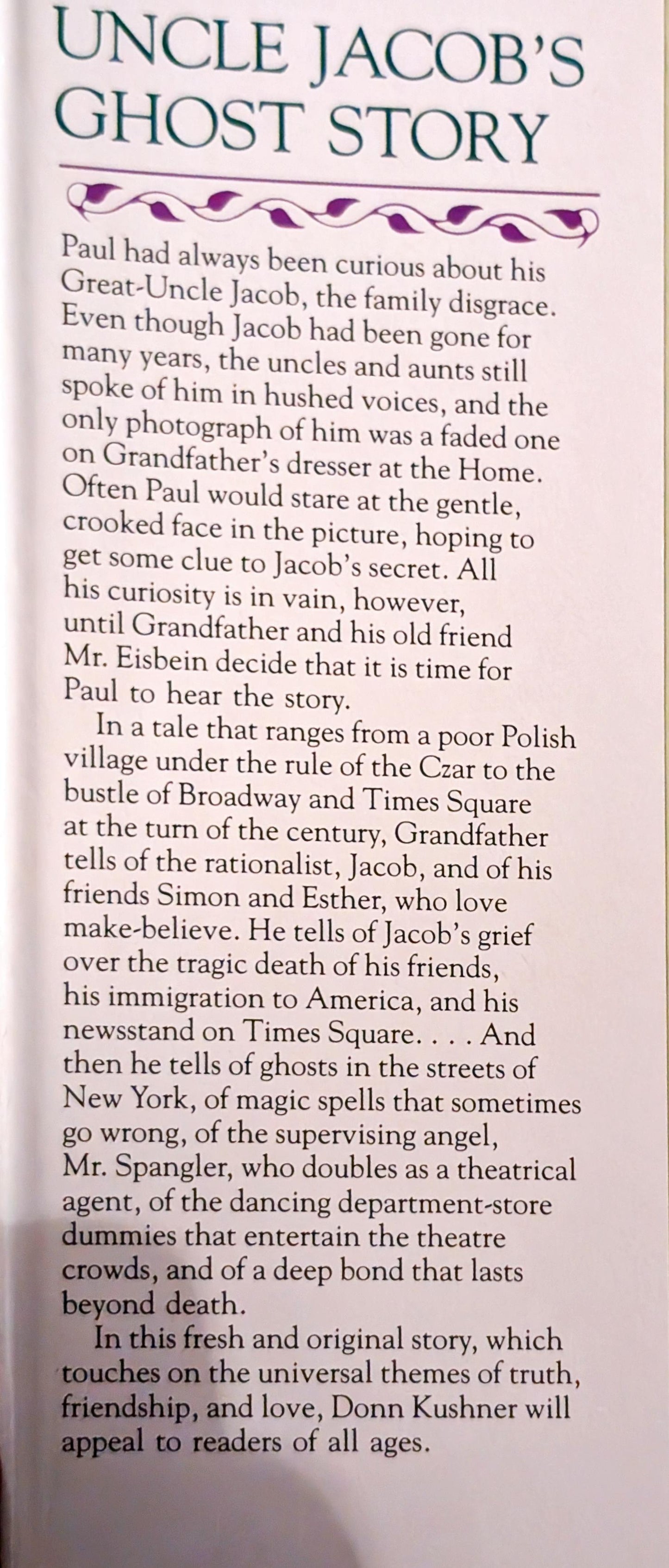 Uncle Jacob's Ghost Story by Donn Kuschner