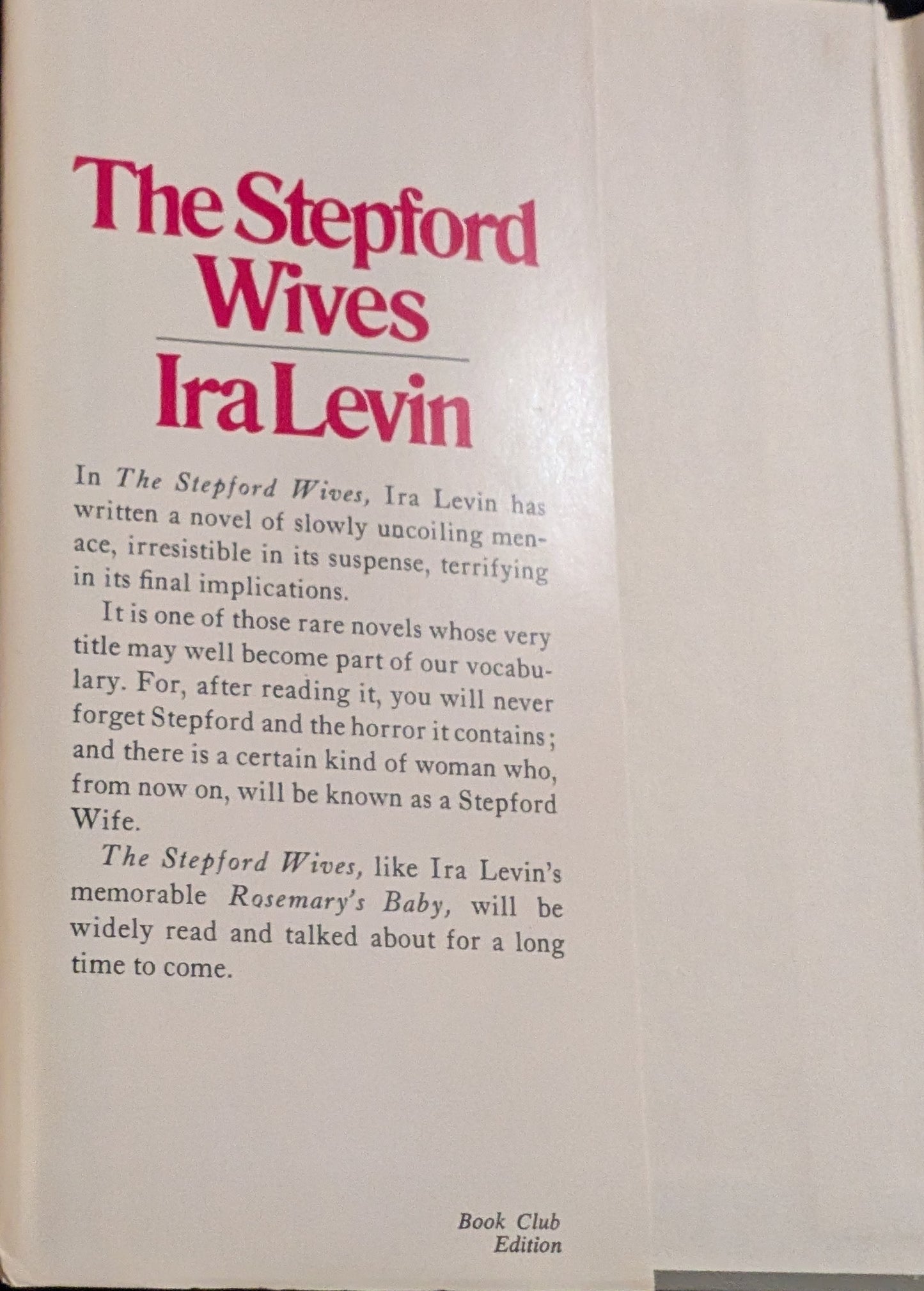 The Stepford Wives by Ira Levin