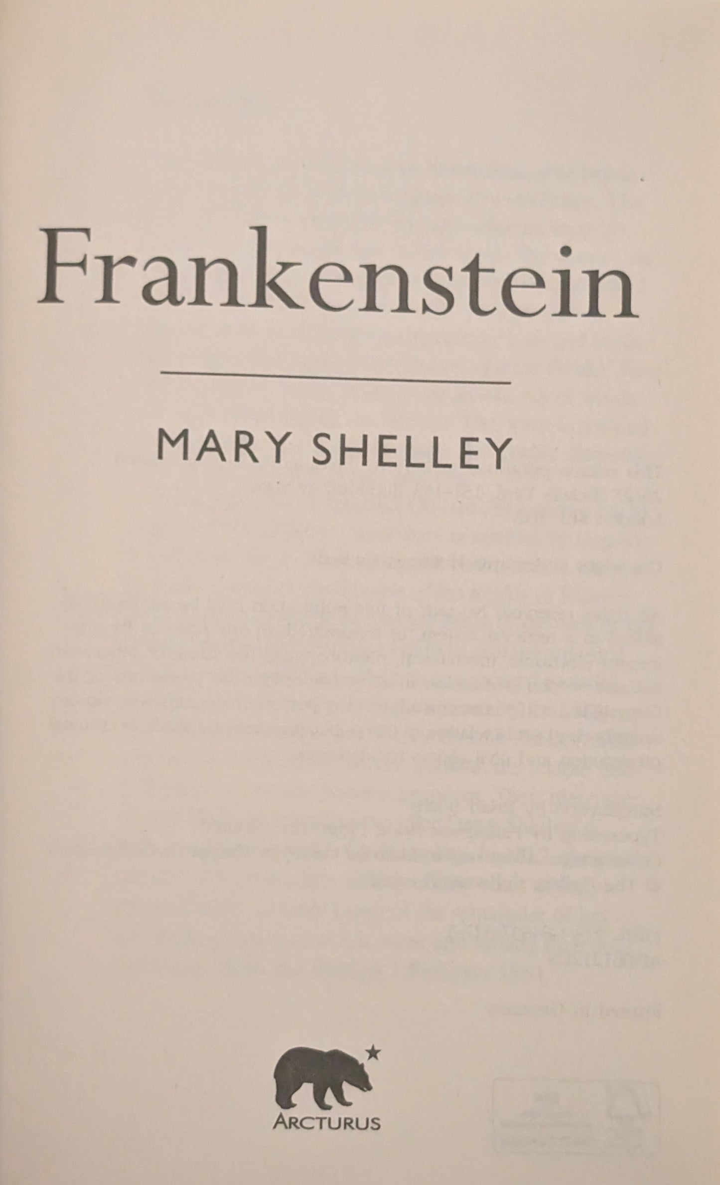 Frankenstein by Mary Shelley