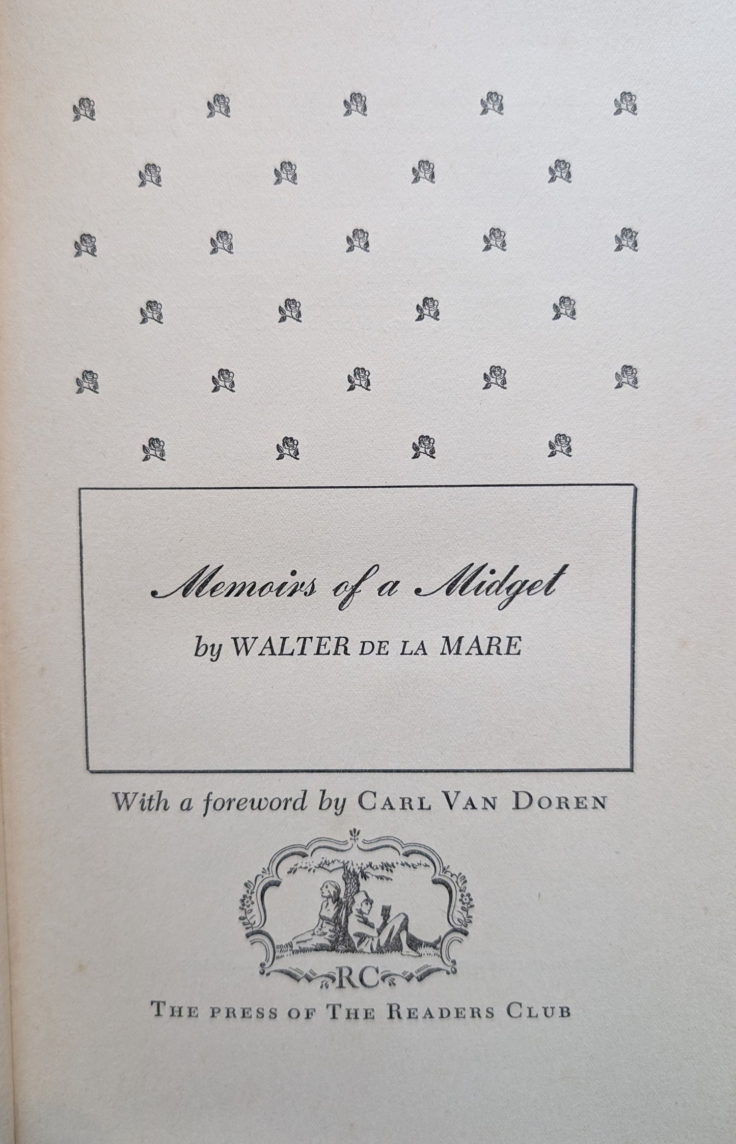 Memoirs of a Midget By Walter De La Mare