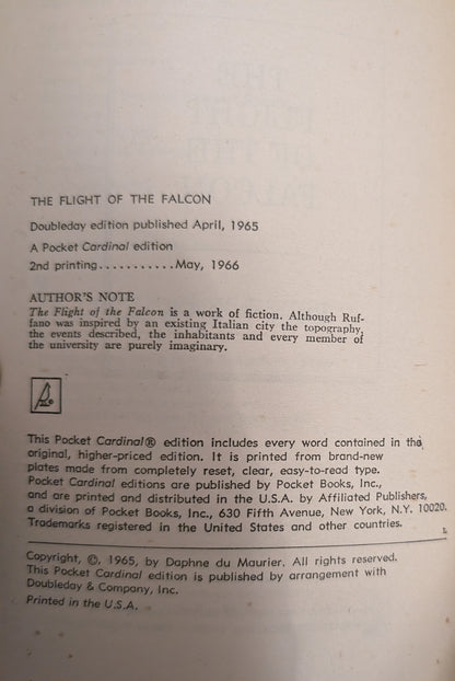 The Flight of the Falcon by Daphne du Maurier