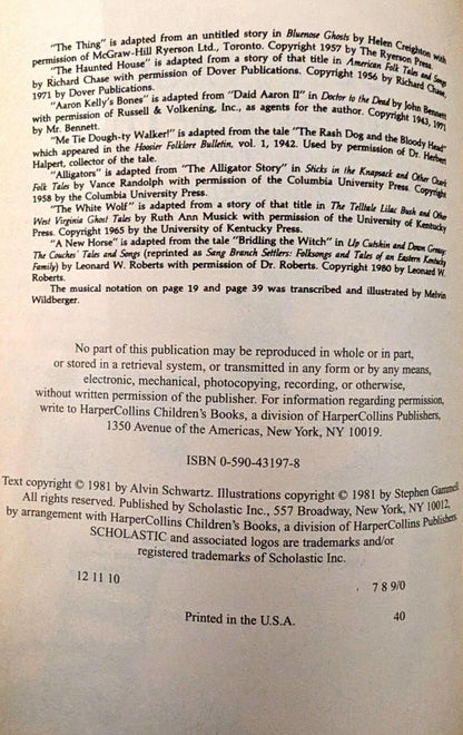 Scary Stories to Tell in the Dark by Alvin Schwartz