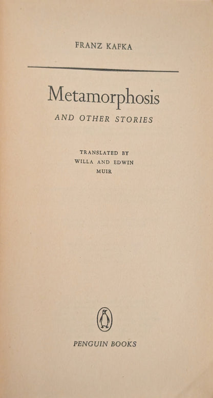 Metamorphosis and Other Stories by Franz Kafka