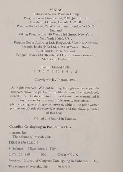 The Science of Everyday Life by Jay Ingram