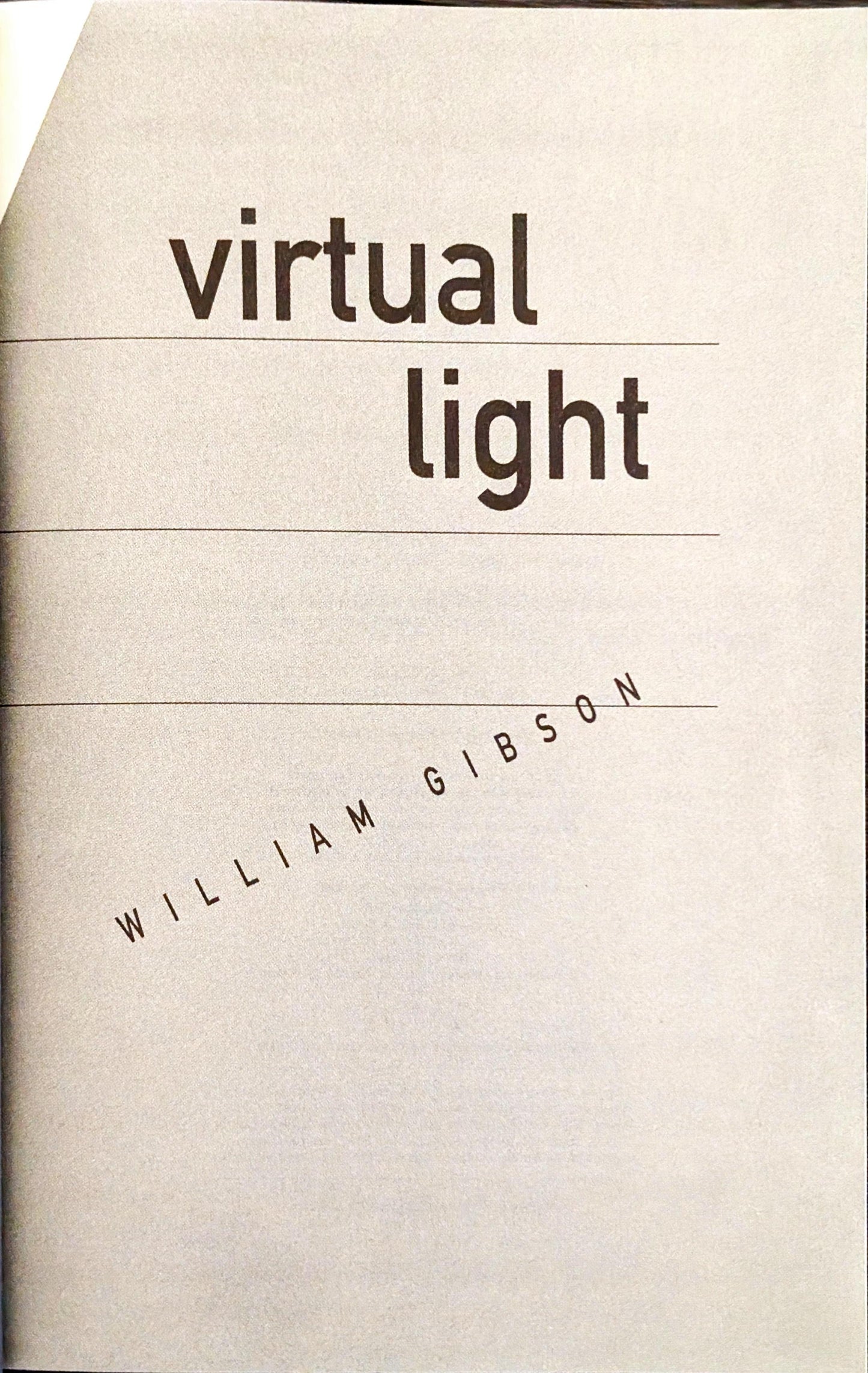 Virtual Light by William Gibson