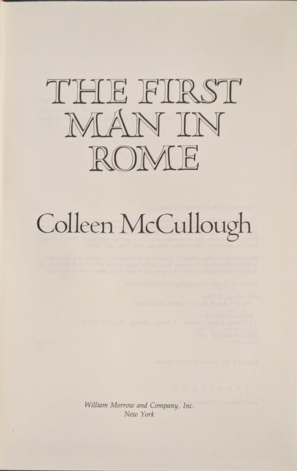 The First Man in Rome by Colleen McCullough