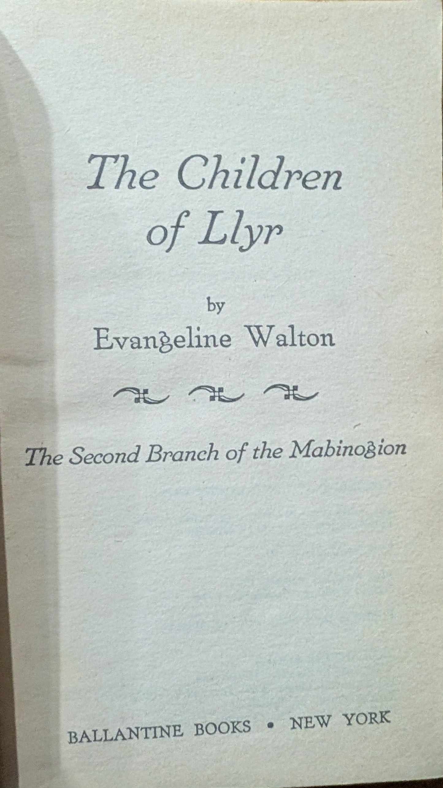 The Children of Llyr by Evangeline Walton