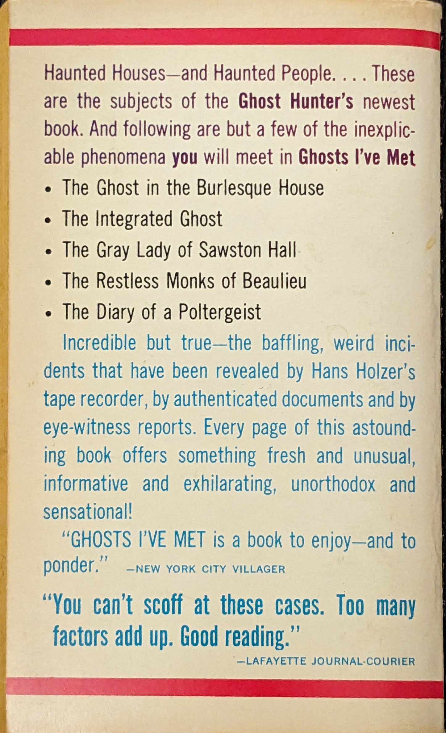 Ghosts I've Met by Hans Holzer