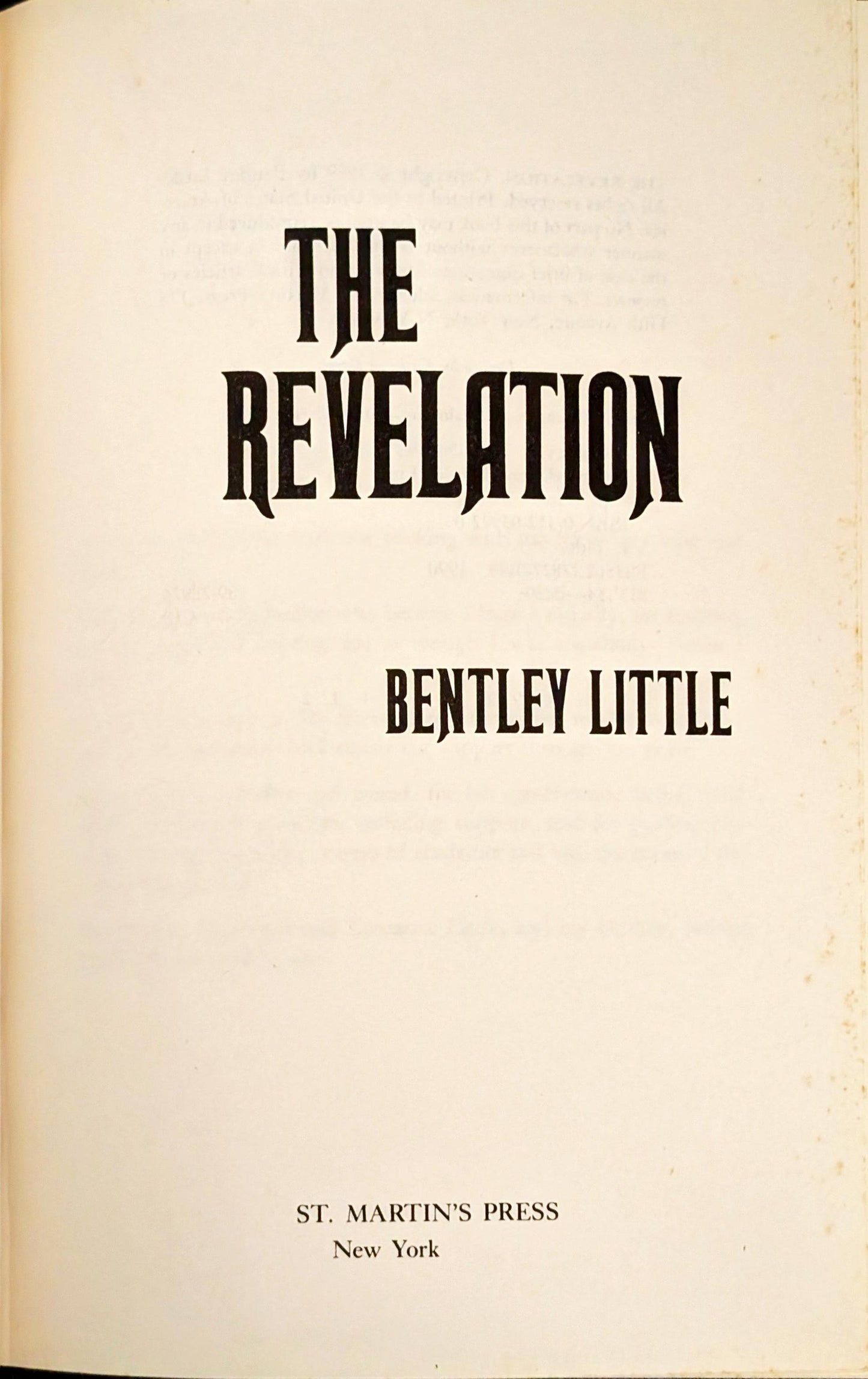 The Revelation by Bentley Little