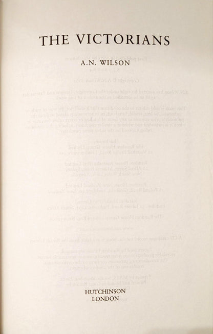 The Victorians by A.N Wilson