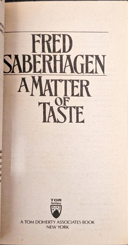 A Matter of Taste by Fred Saberhagen