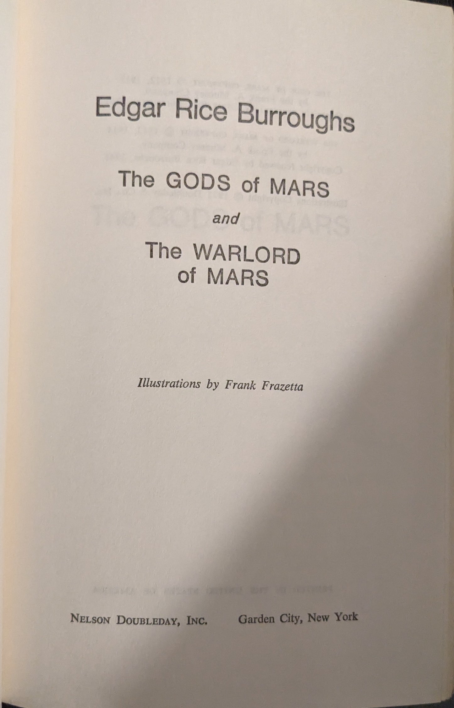 The Gods of Mars & The Warlord of Mars by Edgar Rice Burroughs