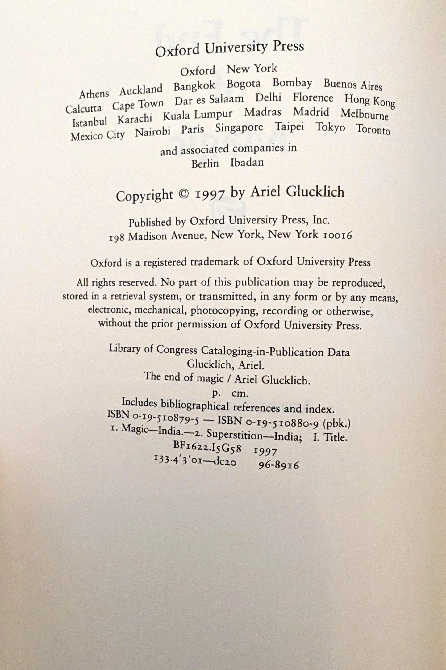 The End of Magic by Ariel Glucklich