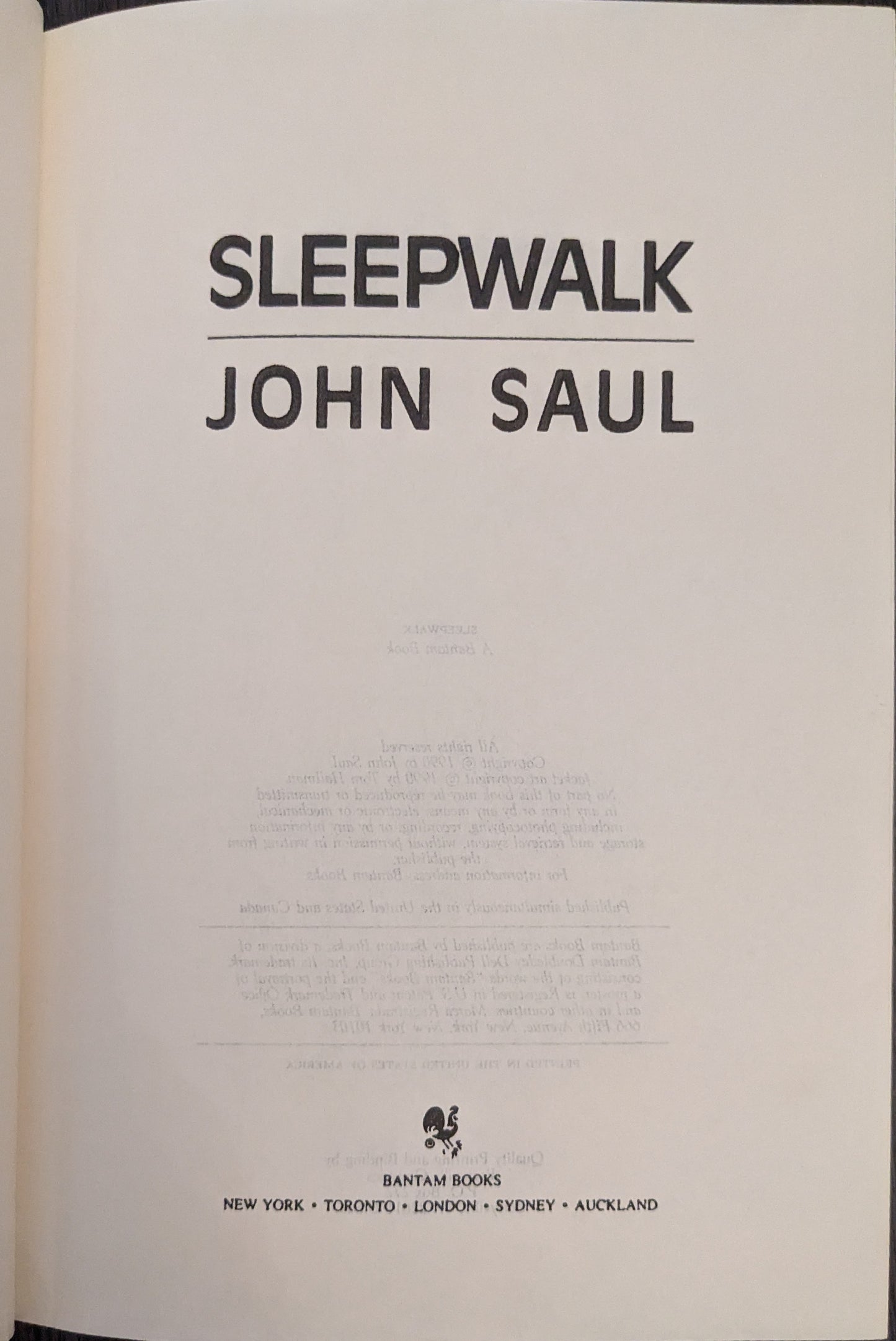 Sleepwalk by John Saul