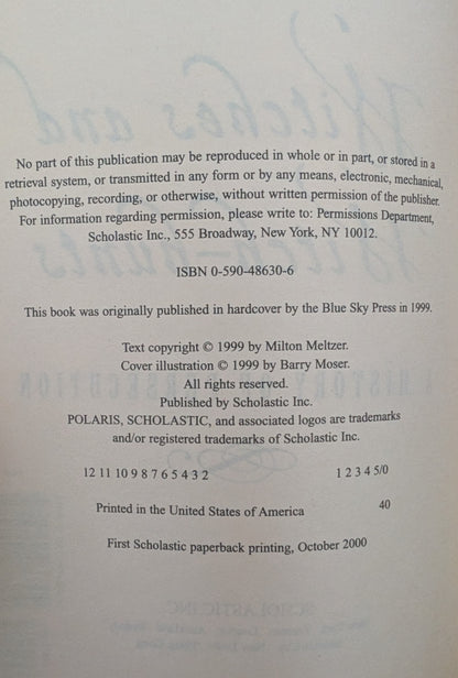 Witches and Witch-hunts: A History of Persecution by Milton Meltzer