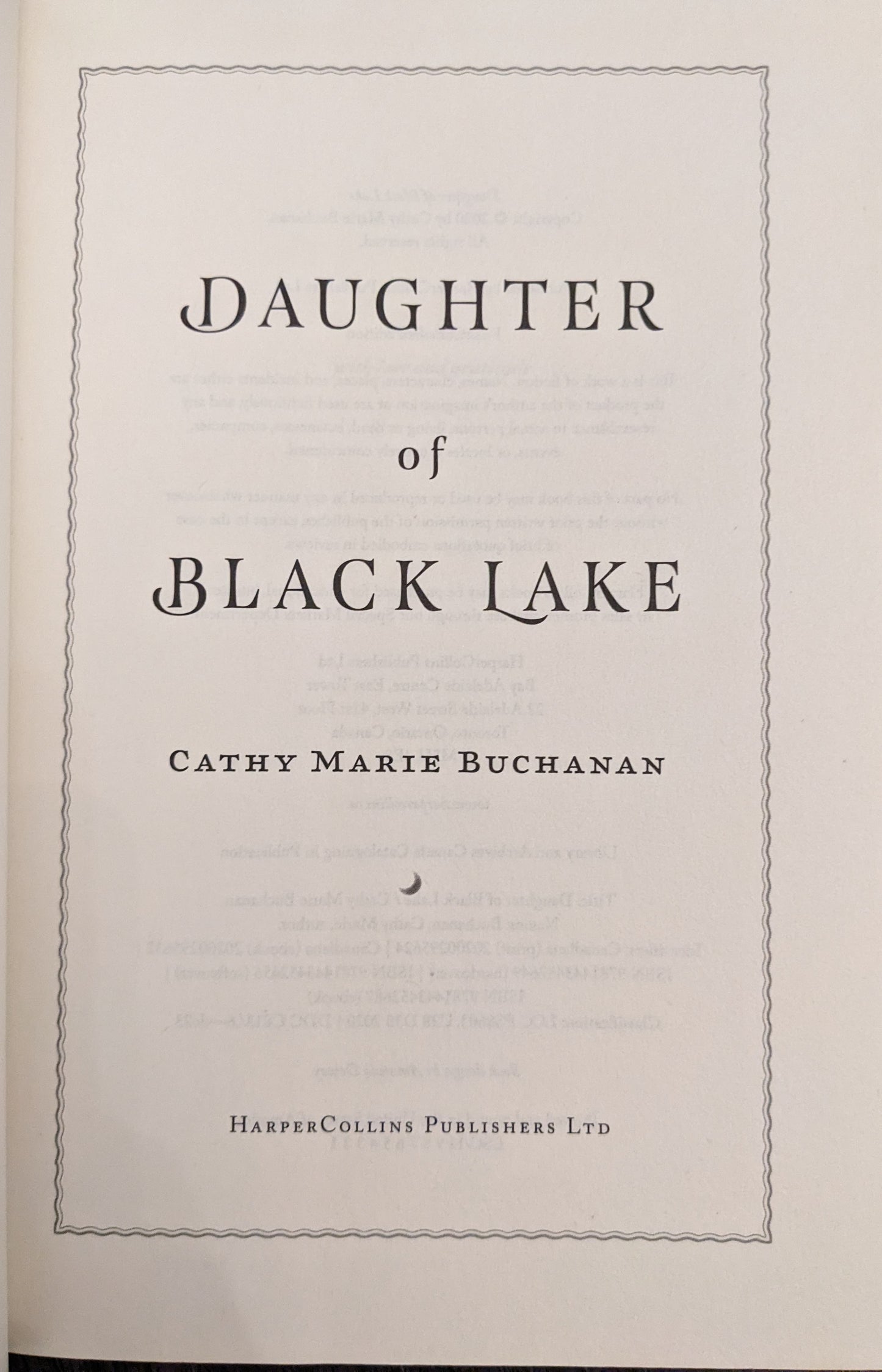 Daughter of Black Lake by Cathy Marie Buchanan