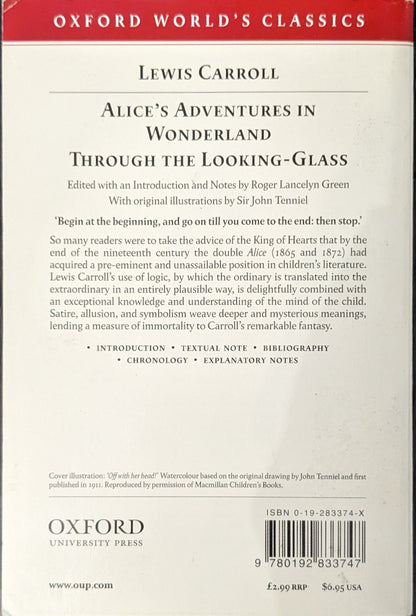 Alice Adventure's in Wonderland and Through the Looking Glass by  Lewis Carroll