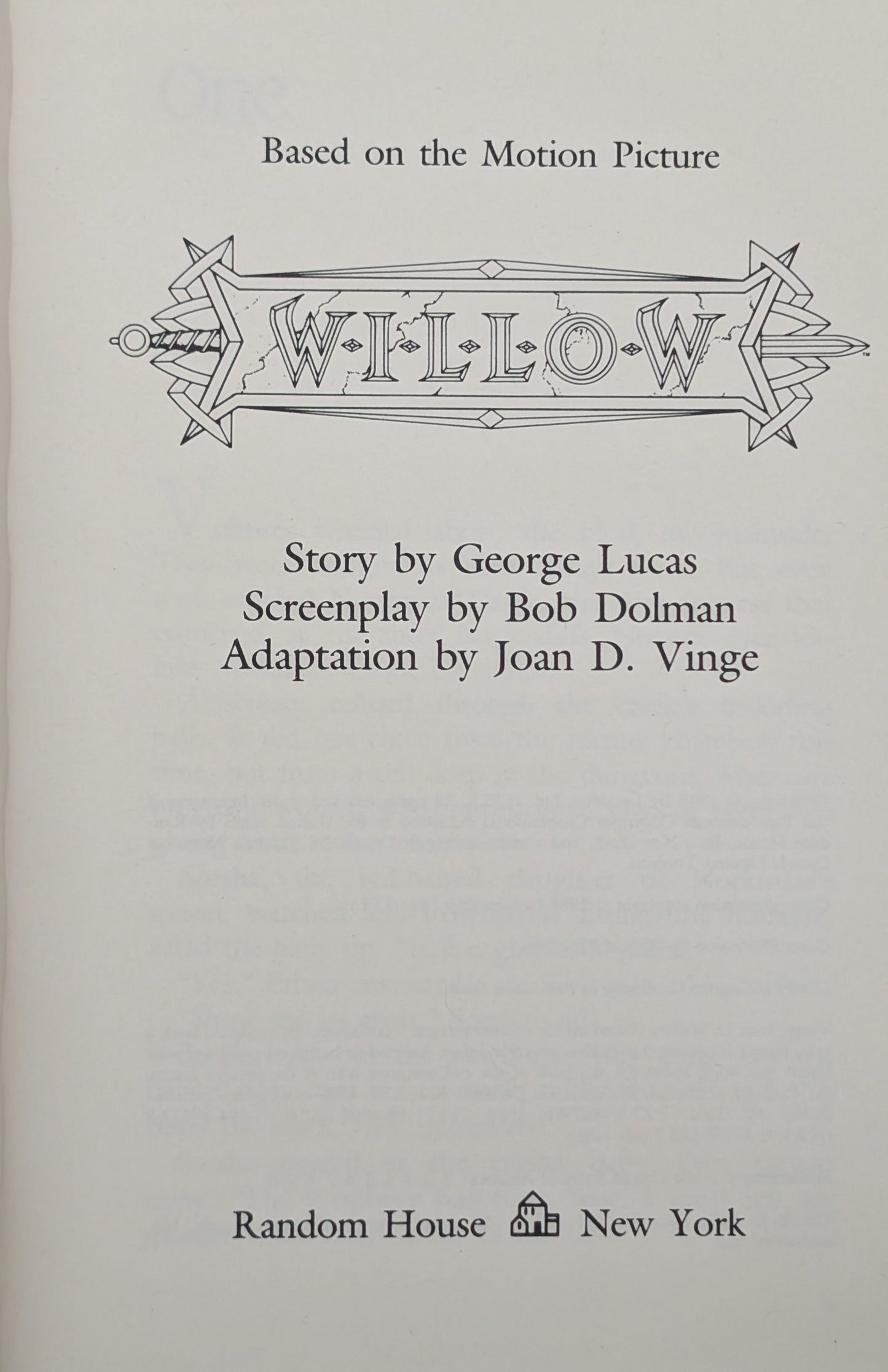 Willow, adapted by Joan D. Vinge