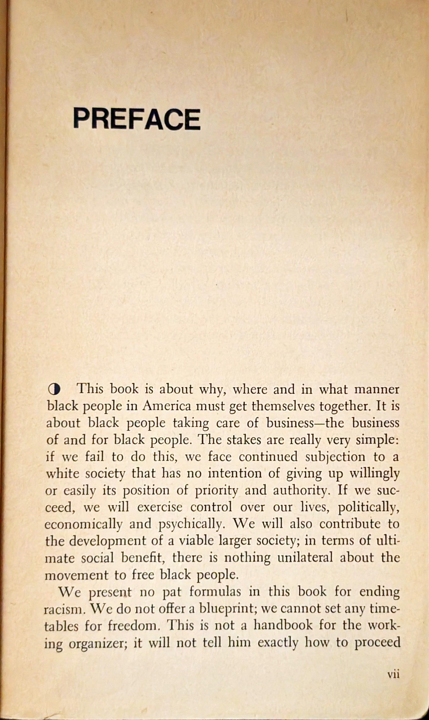 Black Power: The Politics of Liberation in America by Charles V. Hamilton