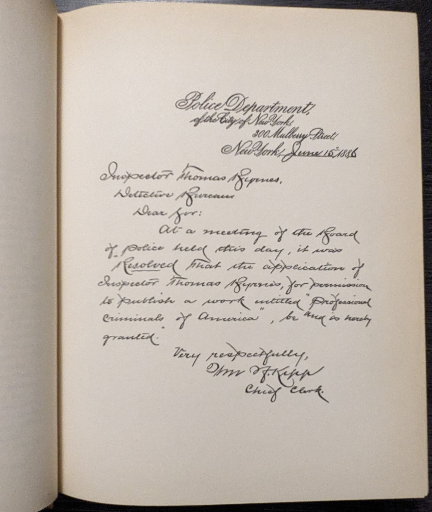 Rogue's Gallery: 247 Professional Criminals of 19th Century America by Inspector Thomas Byrnes