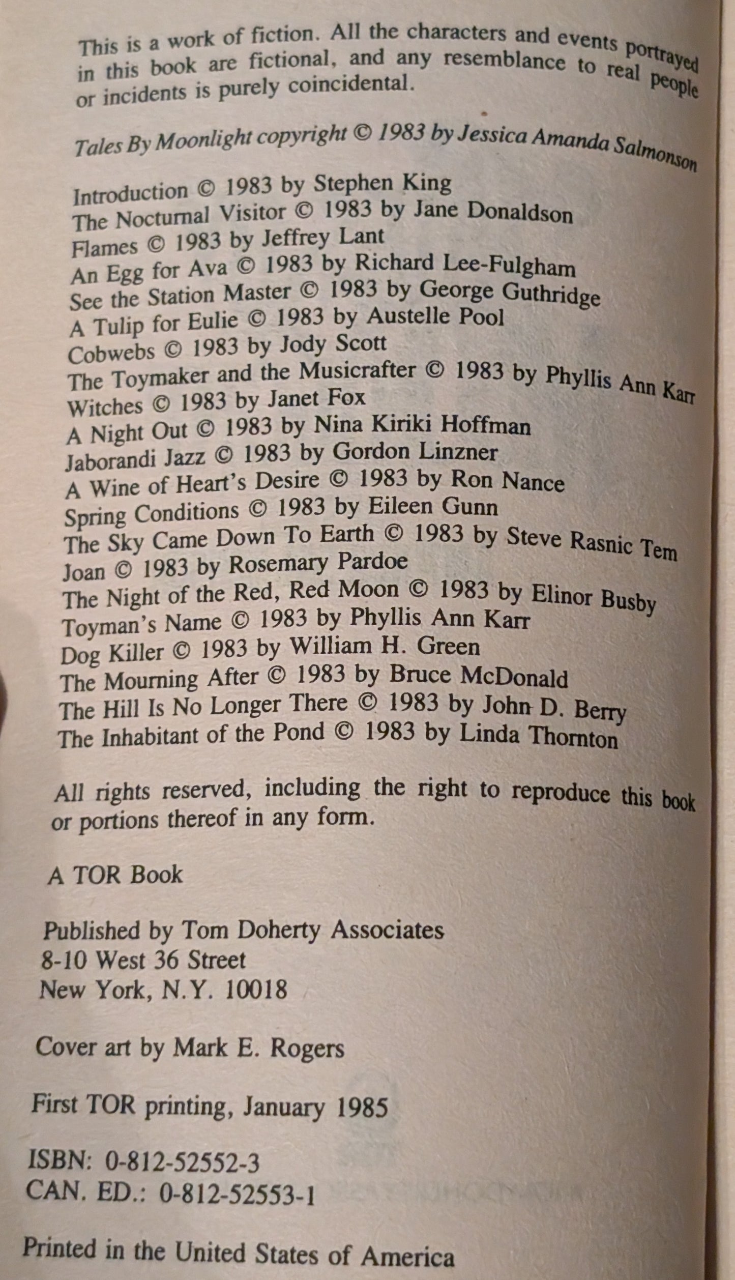 Tales by Moonlight by Jessica Amanda Salmonson