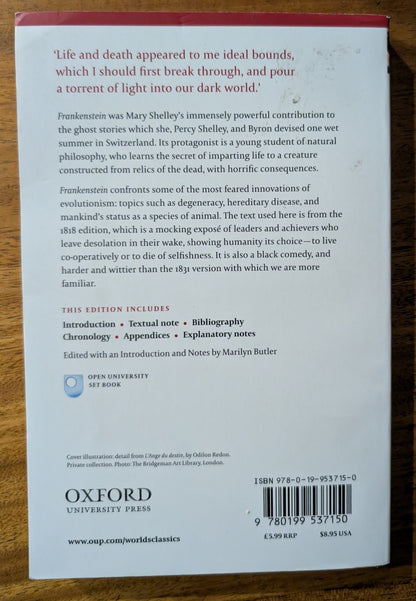 Frankenstein (1818 Text) by Mary Shelley