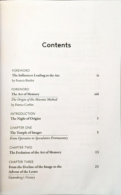 Memory Palaces and Masonic Lodges: Esoteric Secrets of the Art of Memory by Charles B. Jameux