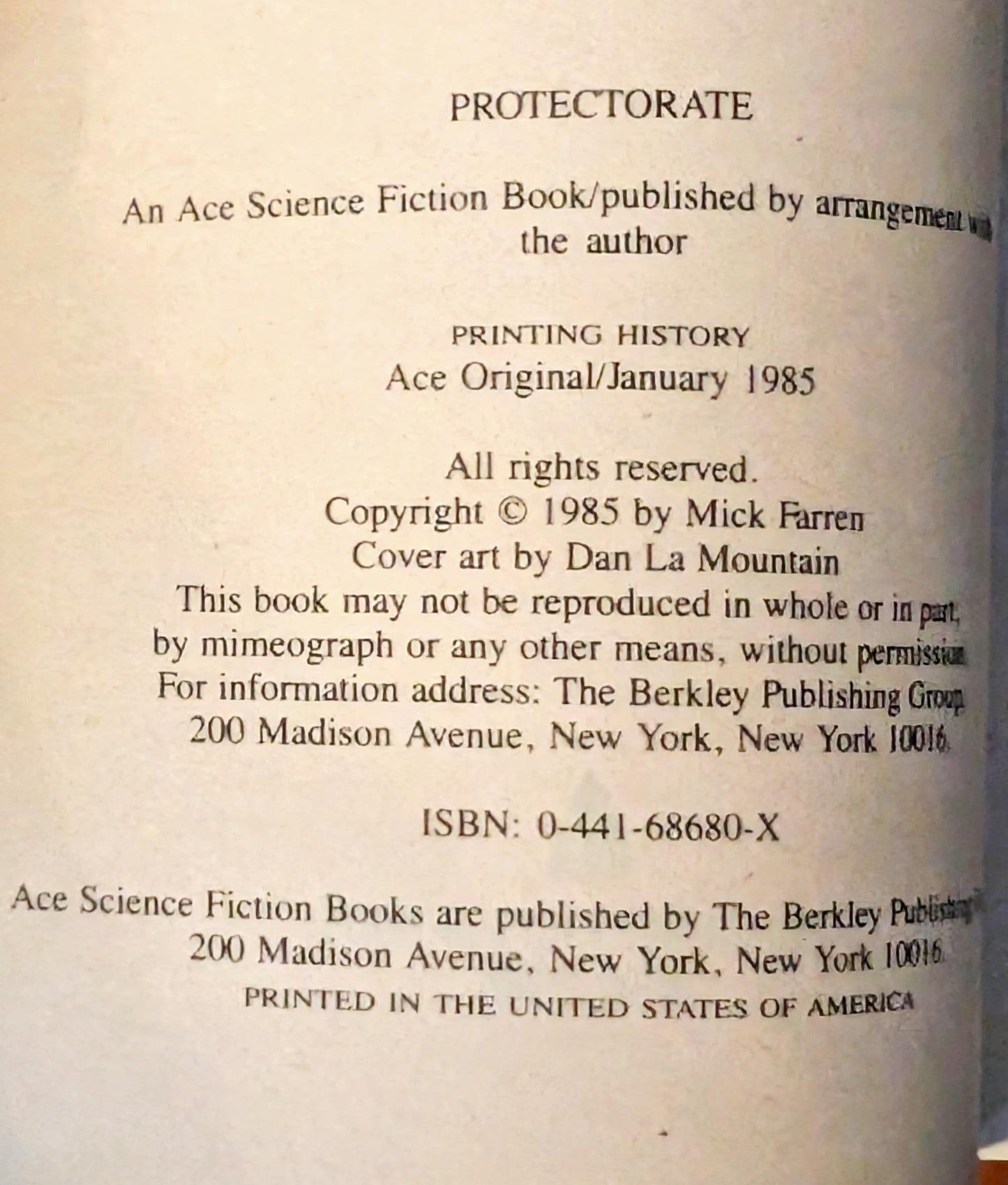 Protectorate by Mick Farren