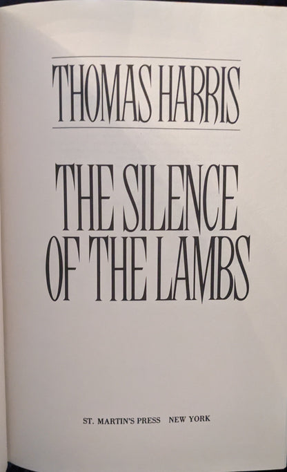 The Silence of the Lambs by Thomas Harris