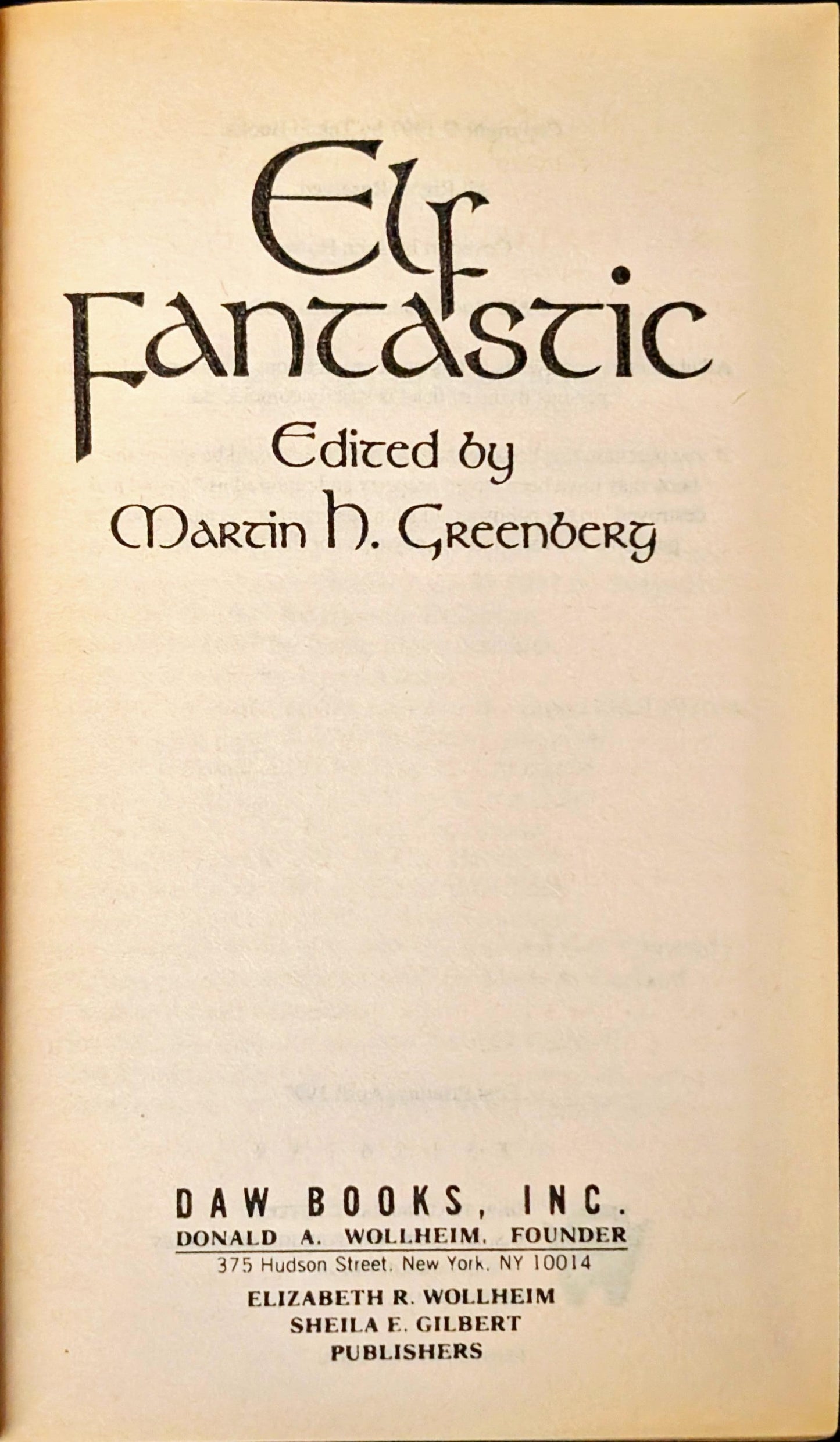 Elf Fantastic edited by Martin H. Greenberg