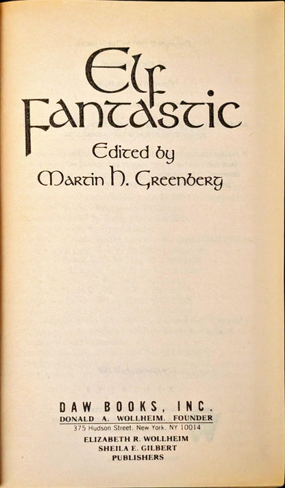 Elf Fantastic edited by Martin H. Greenberg