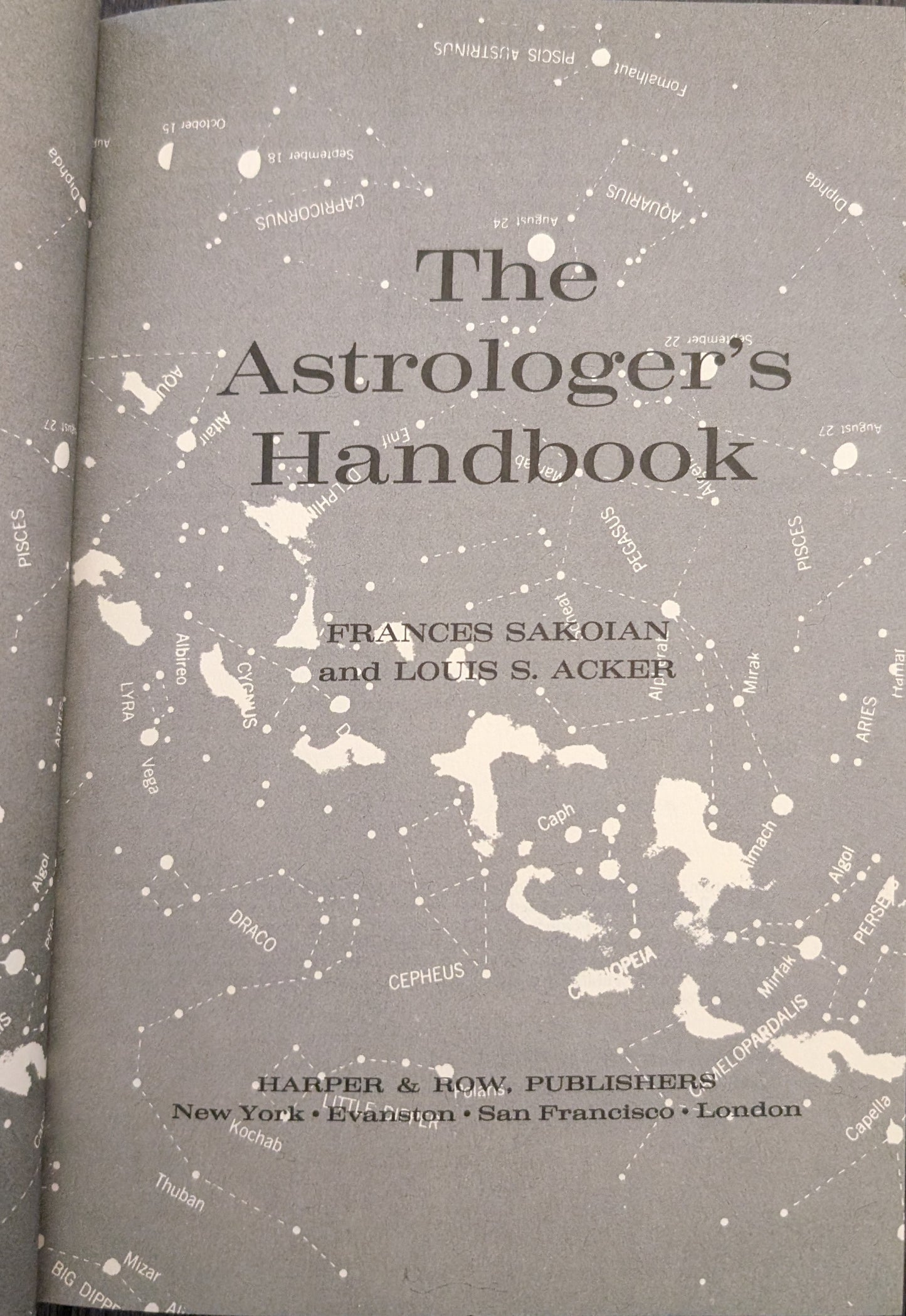 The Astrologer's Handbook by Frances Sakoian & Louis S. Acker