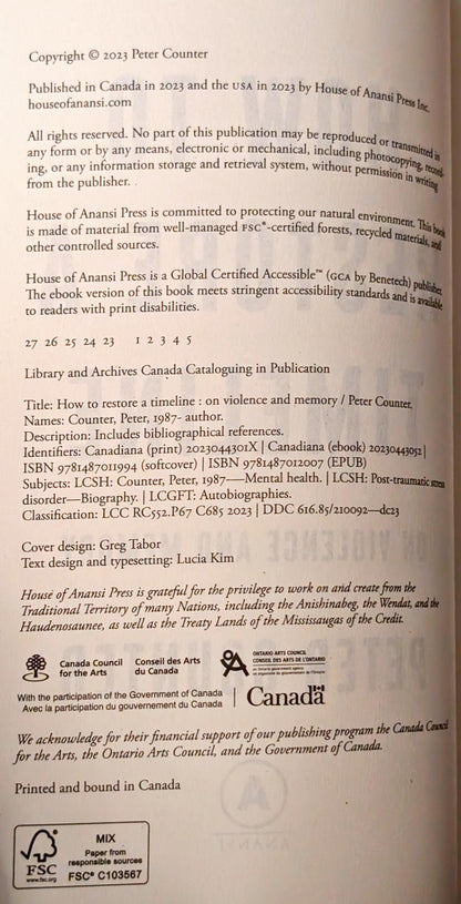 How to Restore a Timeline: On Violence and Memory by Peter Counter