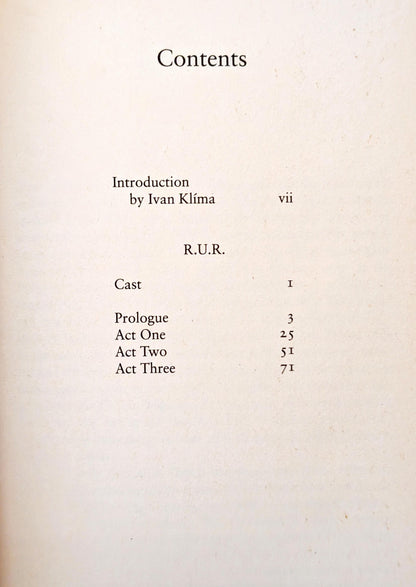 R.U.R (Rossum's Universal Robots) by Karel Capek