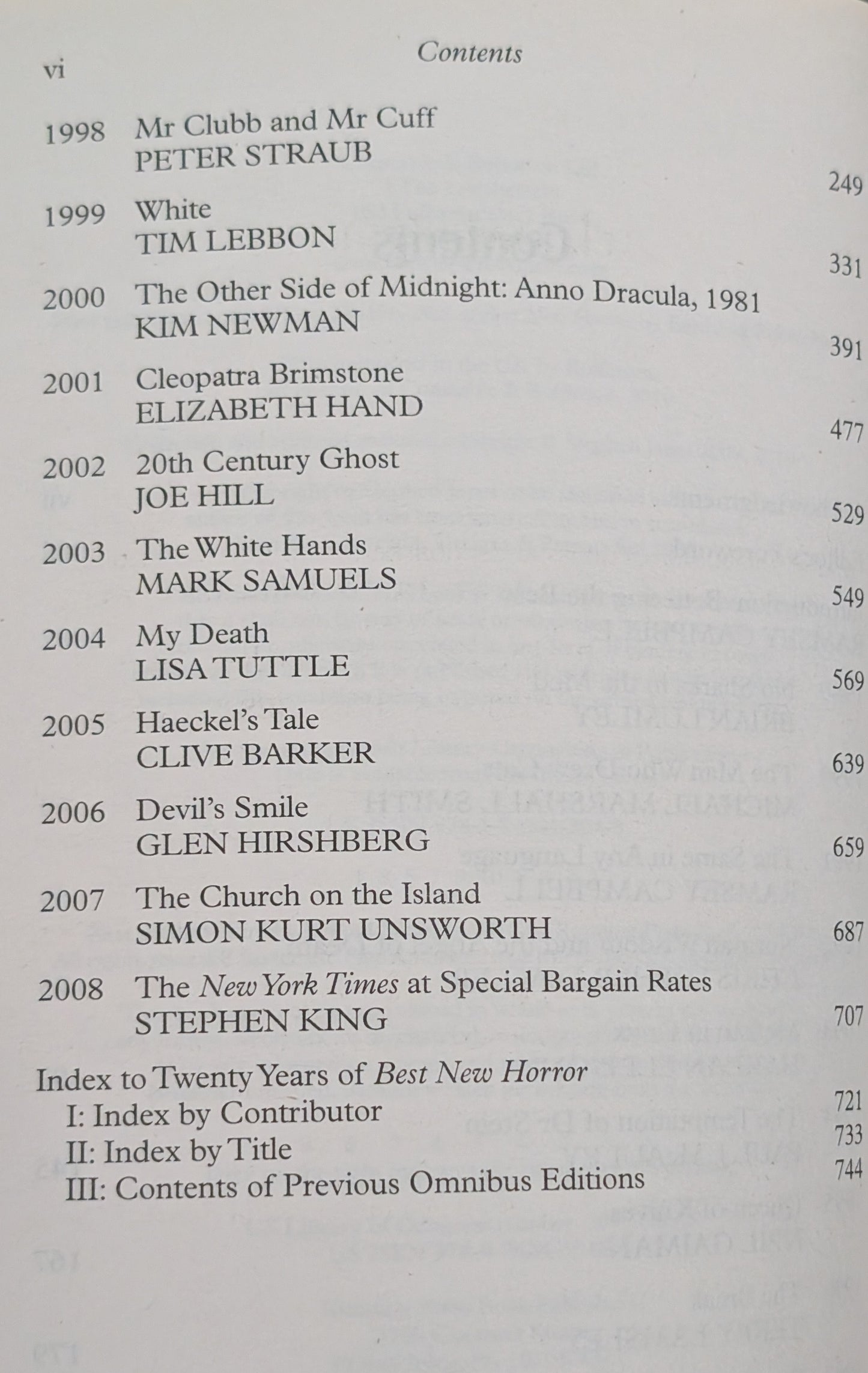 The Mammoth Book of the Best of New Horror edited Stephen Jones