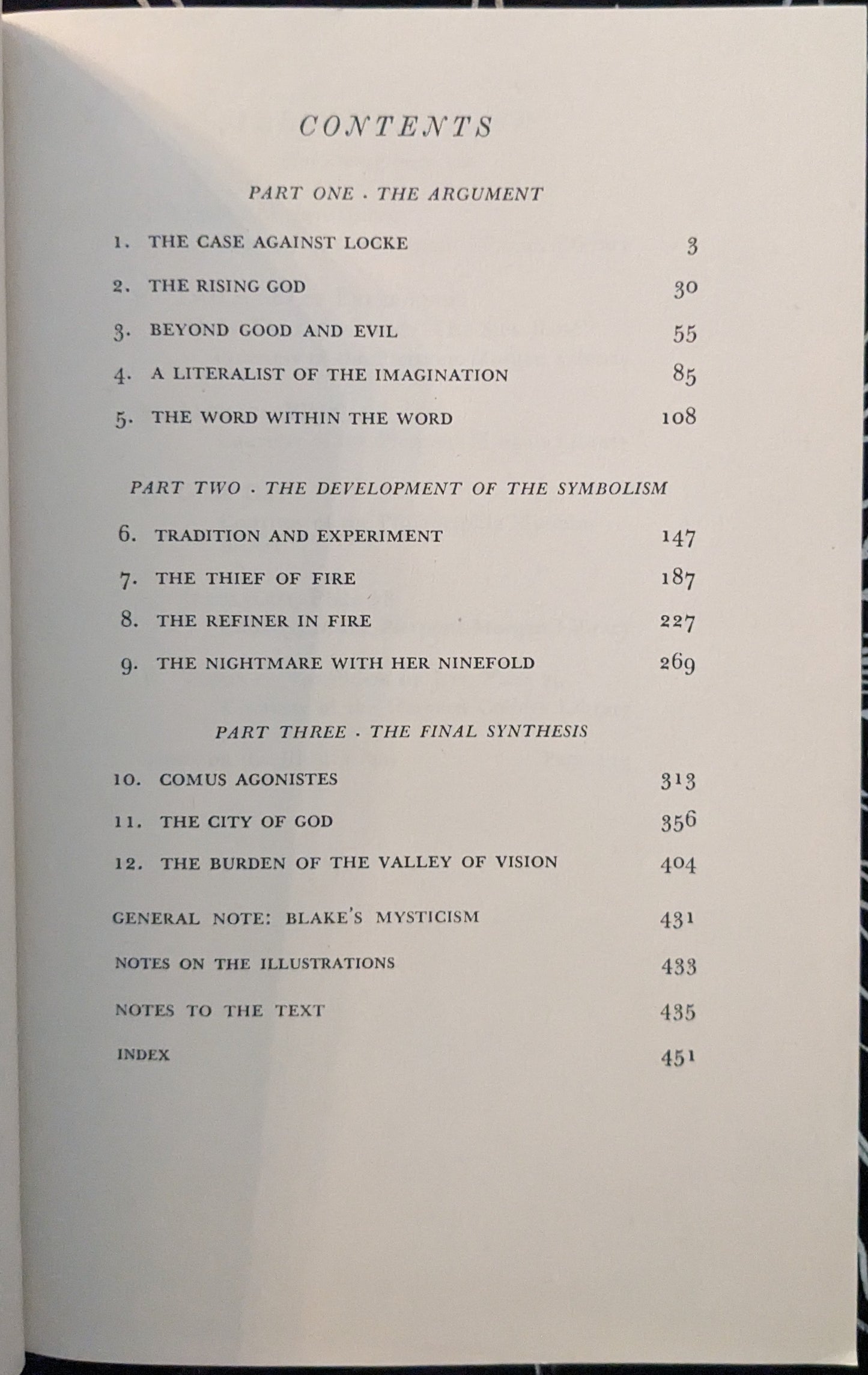 Fearful Symmetry: A Study of William Blake by Northrop Frye