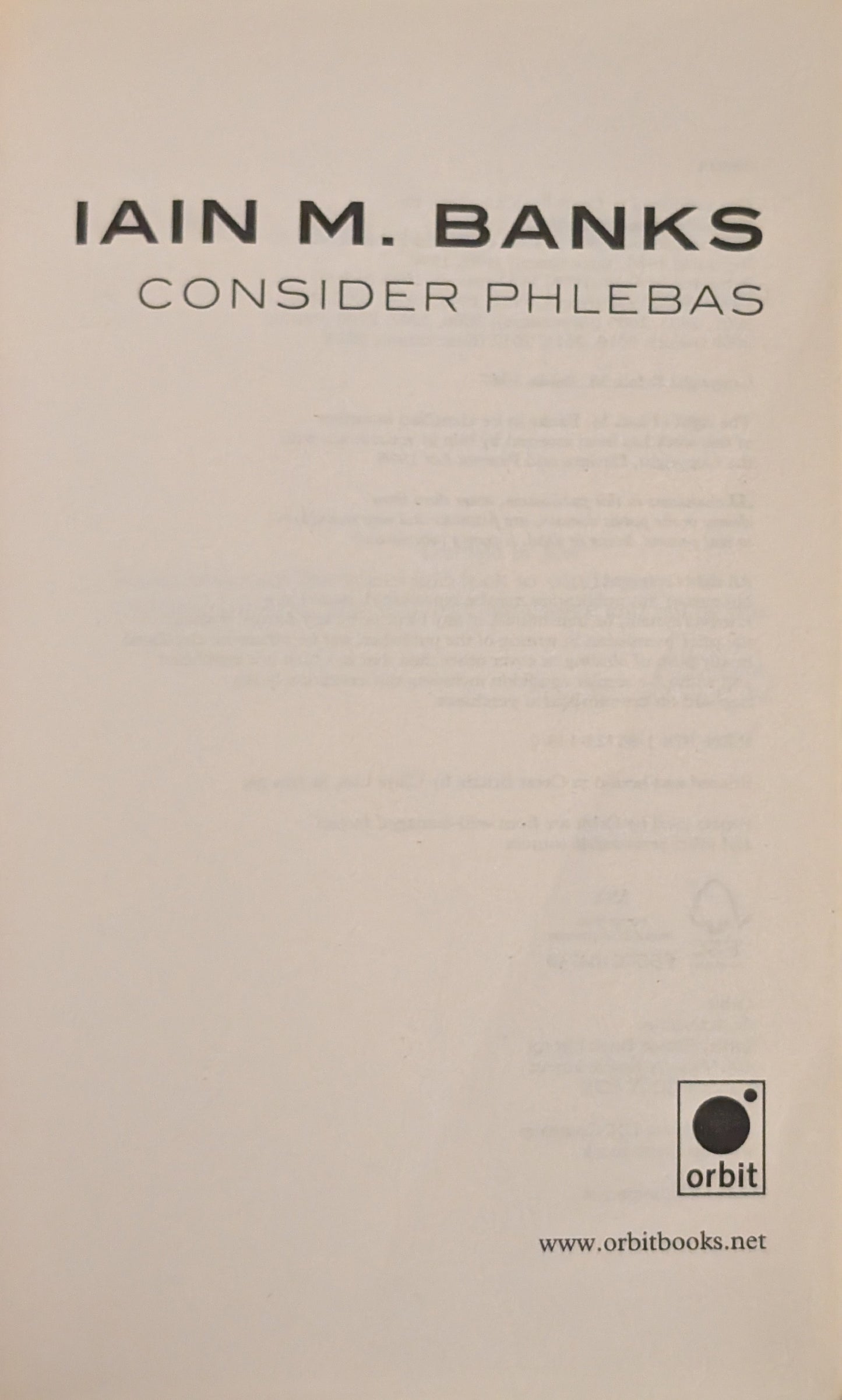 Consider Phlebas by Iain M. Banks