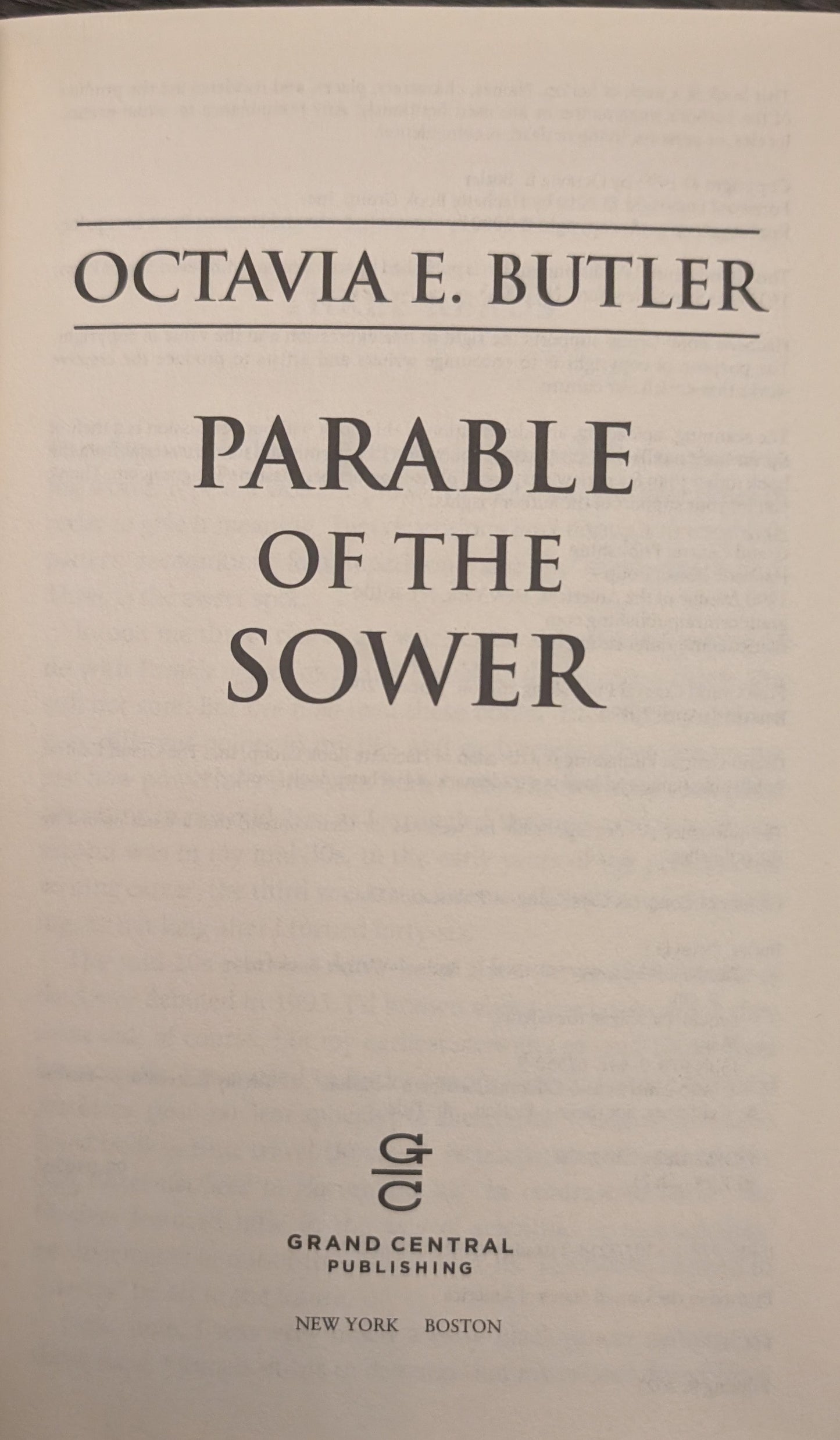 Parable of the Shower by Octavia E. Butler